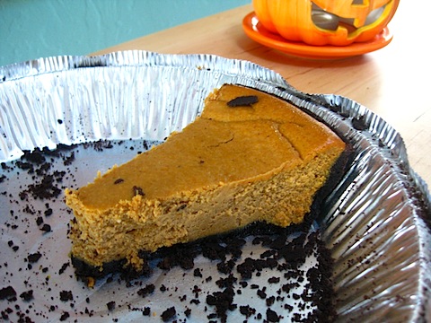 Brown Sugar Pumpkin Cheesecake in an Oreo Crust