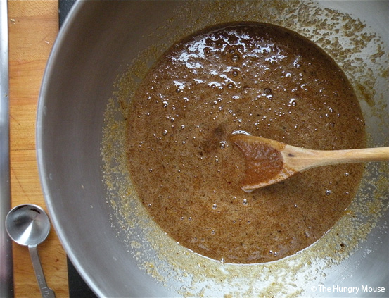 making brownie batter making brownie batter