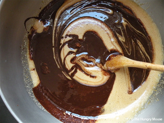 stir the chocolate into the egg mixture stir the chocolate into the egg mixture