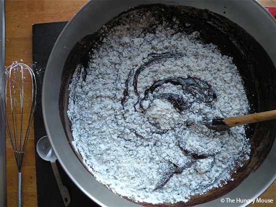 stir the wet and dry ingredients together stir the wet and dry ingredients together
